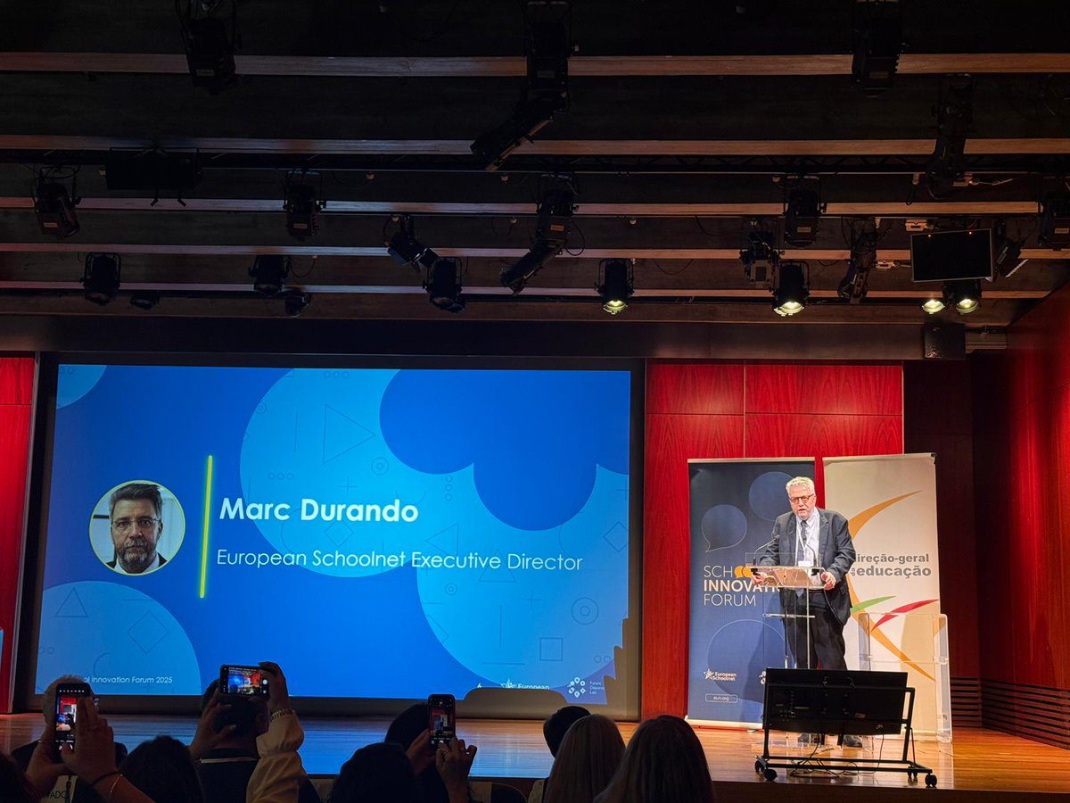 We’re live from Lisbon! #SchoolIF25 opens with powerful voices on #DigitalWellbeing in education:
Marc Durando, David Sousa. Francesca Maltauro, and June Lowery-Kingston.

Two days of bold ideas &amp; shared solutions begin now.
Explore the agenda: lnkd.in/eR7v6Z_g 

<a href="/DG_Educ/">DGE</a>
