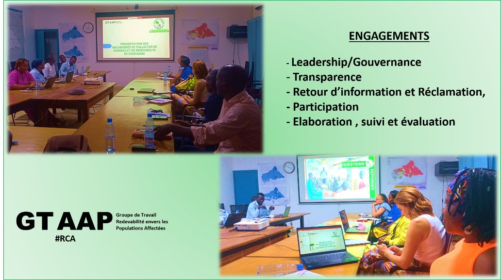 Présentation ce 27 Mai 2025 à <a href="/OCHA_CAR/">OCHA CAR</a> des differents mecanimes de collecte, gestion de données et retour d'informations mis en place par <a href="/COOPADEM_RCA/">COOPADEM</a> demontrant une fois de plus ses engagemnts en matière de #redevabilité envers les populations affectées en #RCA.
#AAP 
<a href="/iascch/">Inter-Agency Standing Committee (IASC)</a>