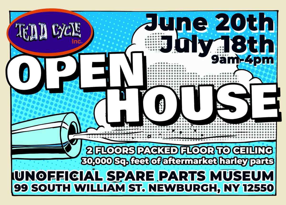 TeddCycle's tweet photo. The next Ted's Cycle Shed Open House Warehouse Sale event is Friday June 20th from 9am-4pm! All are welcome! Aftermarket overstock, scratch, dent!
Event held at 99 South William Street, Newburgh, New York 12550 https://t.co/kEWqmpzmh5