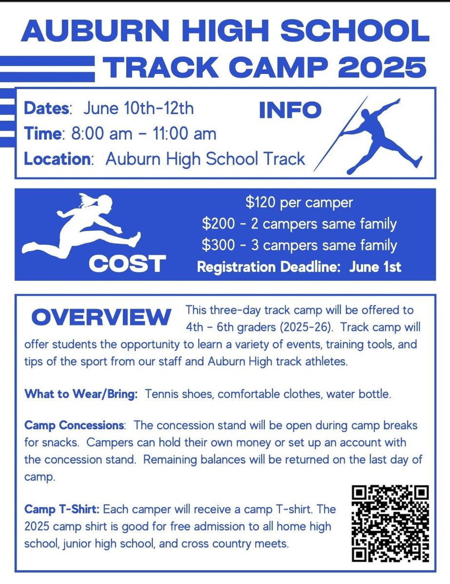 Time is running out, Register now!
<a href="/AuburnXCTrack/">AHSXCTrack</a> 
#ClawsUp