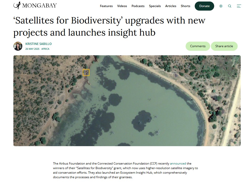 Connected_Cons's tweet image. Thank you, @MongabayOrg, for highlighting the growth and evolution of our Satellites for Biodiversity Award program in collaboration with the @AirbusFdn
news.mongabay.com/short-article/…
#EarthObservation #SatellitesforBiodiversity