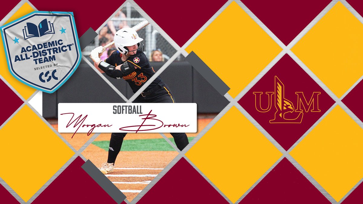 <a href="/__meaganbrown__/">meagan brown</a> <a href="/ULMWarhawks/">ULM Warhawks</a> 𝗔𝗖𝗔𝗗𝗘𝗠𝗜𝗖 𝗔𝗟𝗟-𝗗𝗜𝗦𝗧𝗥𝗜𝗖𝗧📚

<a href="/_morganbrown22_/">Morgan Brown</a>  has been named CSC Academic All-District, also named as a finalist for Academic All-America!

📰🔗: bit.ly/43P8SQ8