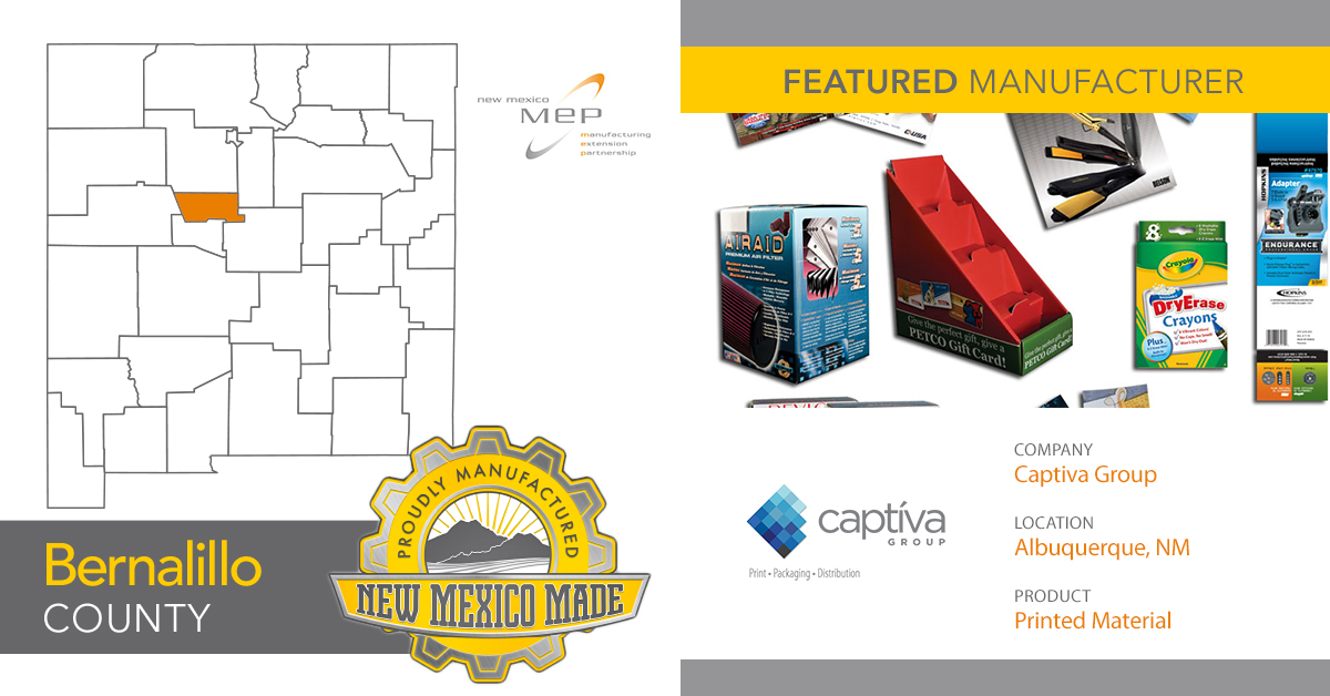 Congratulations to this week's Featured Manufacturer of the Week, Captiva Group. To learn more, visit their profile page on our website: newmexicomep.org/nm-made/captiv…