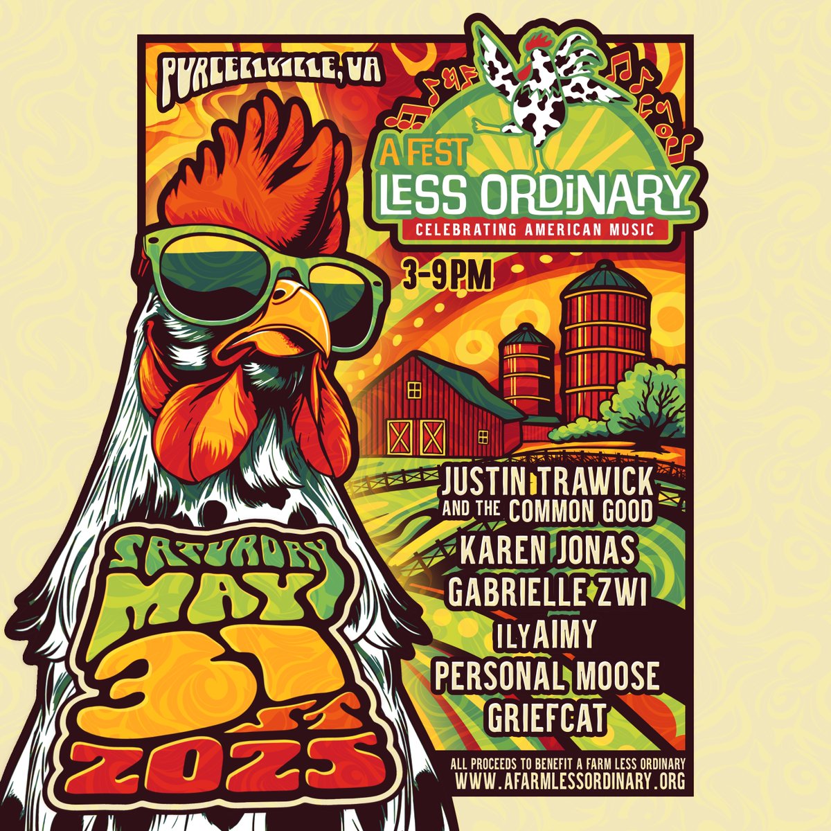 ilyAIMY w Justin Trawick and the Common Good, Karen Jonas, Gabrielle Zwi, Personal Moose and Griefcat Saturday at a Fest Less Ordinary (at a Farm Less Ordinary)  IS rain or shine - so get thy tickets and JOIN us out in Purcellville, VA on May 31st!
eventbrite.com/e/a-fest-less-…