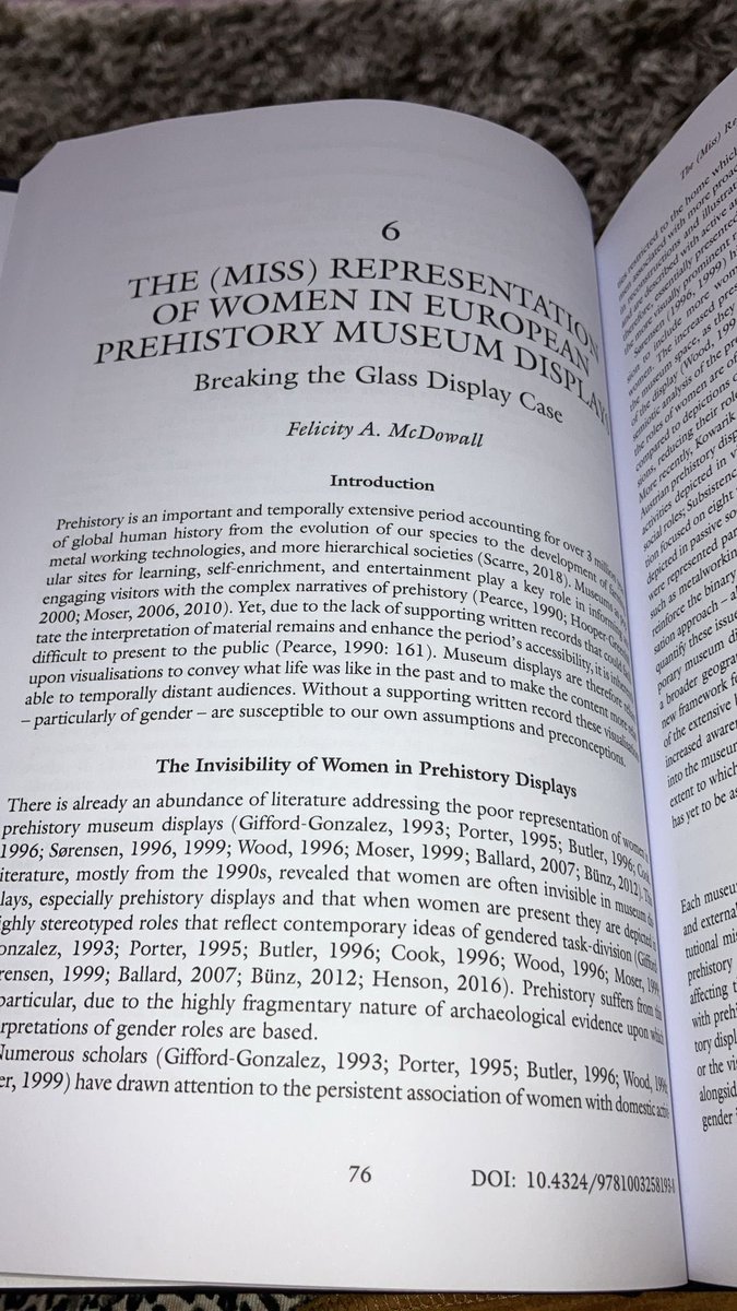 📢 Exited to announce that my research into the representation of women in prehistory museum displays is out now in the Routledge Handbook of Heritage &amp; Gender (Chapter 6)
#prehistory #museums #evaluation #heritage #gender