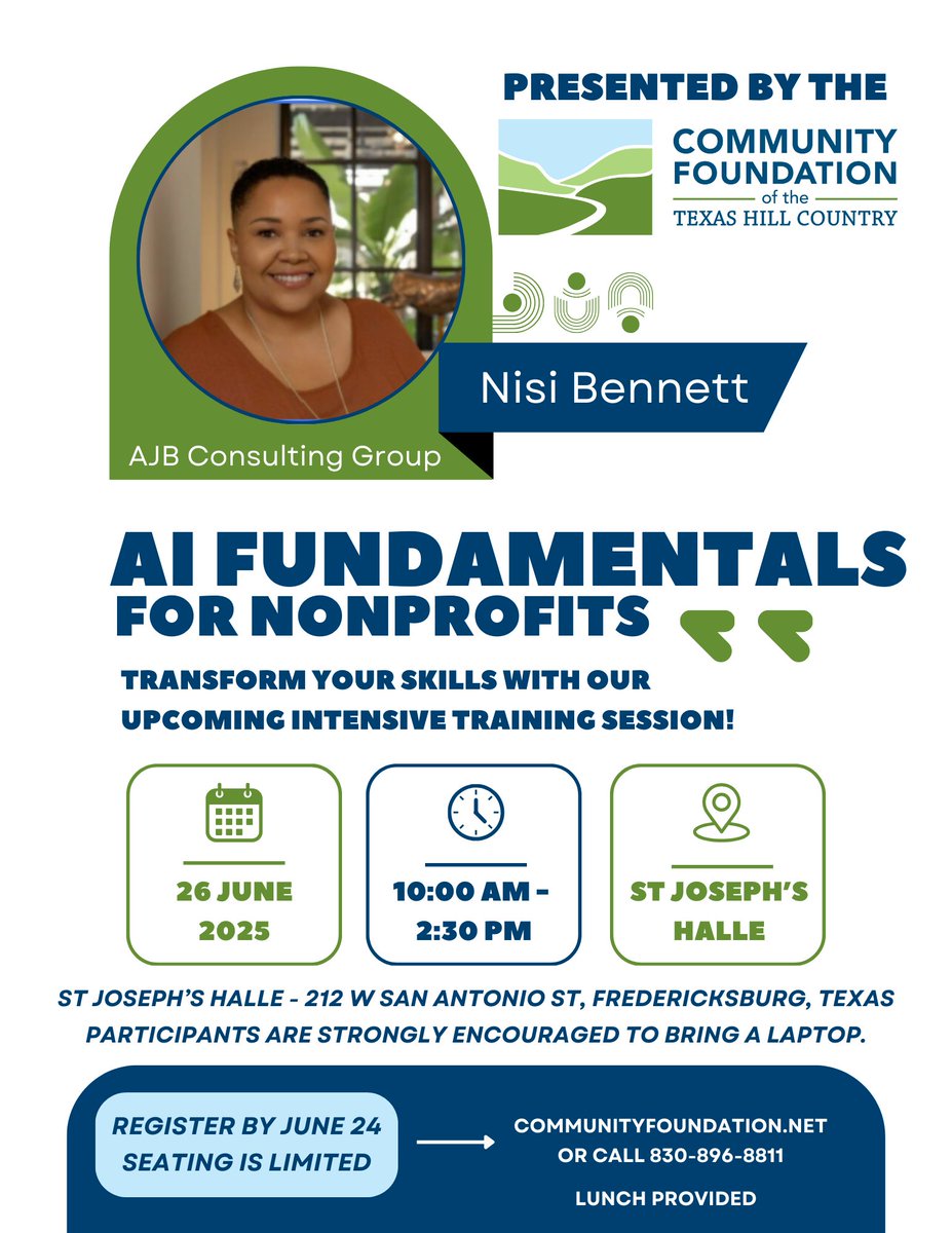 Unlock the power of AI for your Nonprofit at our June 26 Workshop! - mailchi.mp/625a5cde6ac9/u…