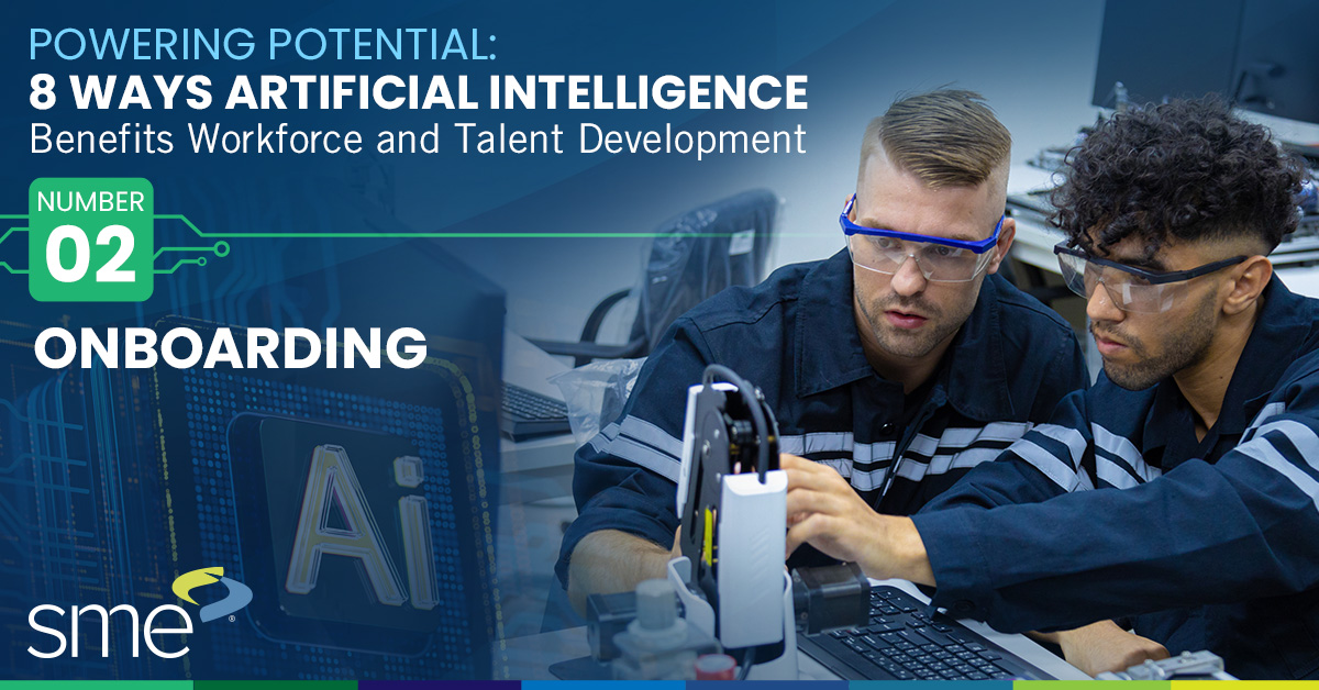 AI can reduce onboarding time and increase employee readiness through automation. Learn how in our latest blog—and access our NEW GUIDE: 8 Ways Artificial Intelligence Benefits Workforce and Talent Development. #AI #workforce #onboarding brnw.ch/21wSXAa