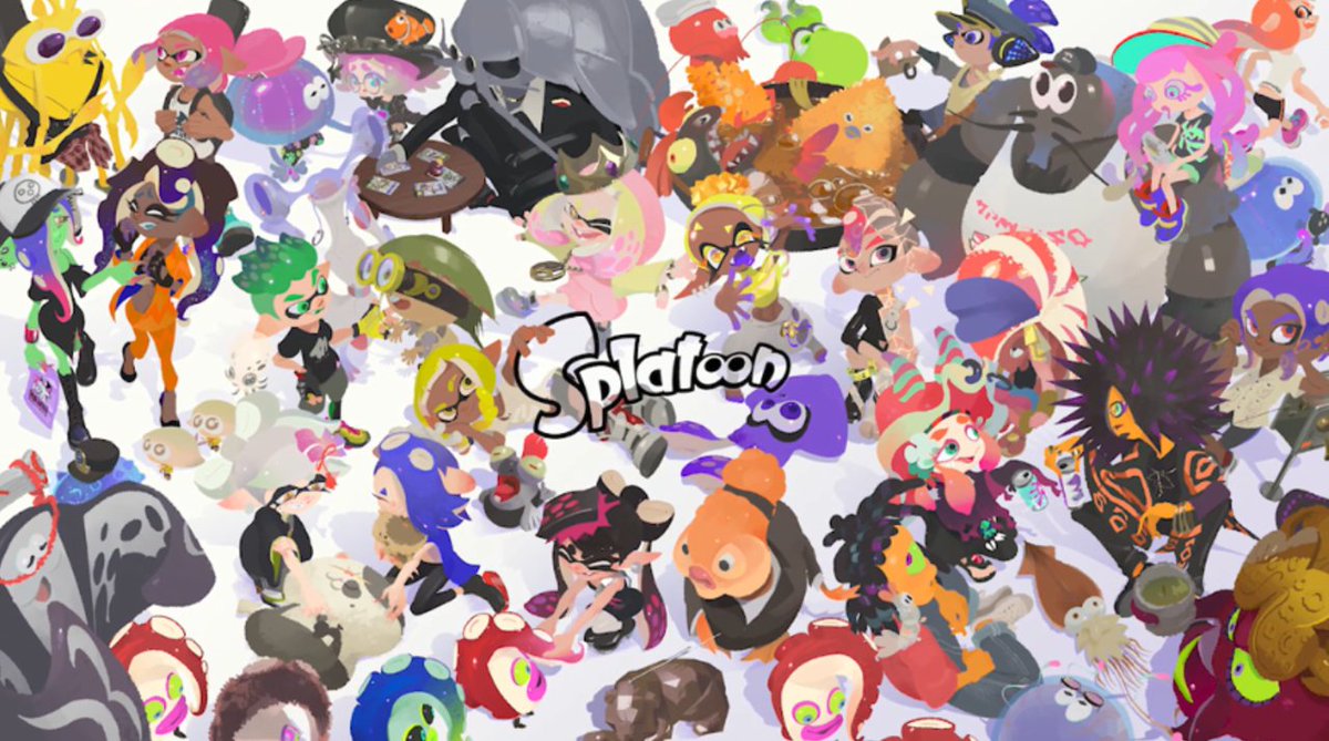 닌텐도 투데이 앱에 스플래툰이 올해  10주년(25.5.28)기념 일러스트 전달됐다고!
반가운 얼굴들도 많이 보여서 더 기쁘고..🥲 벌써 10주년이라니 축하해!!!🥳