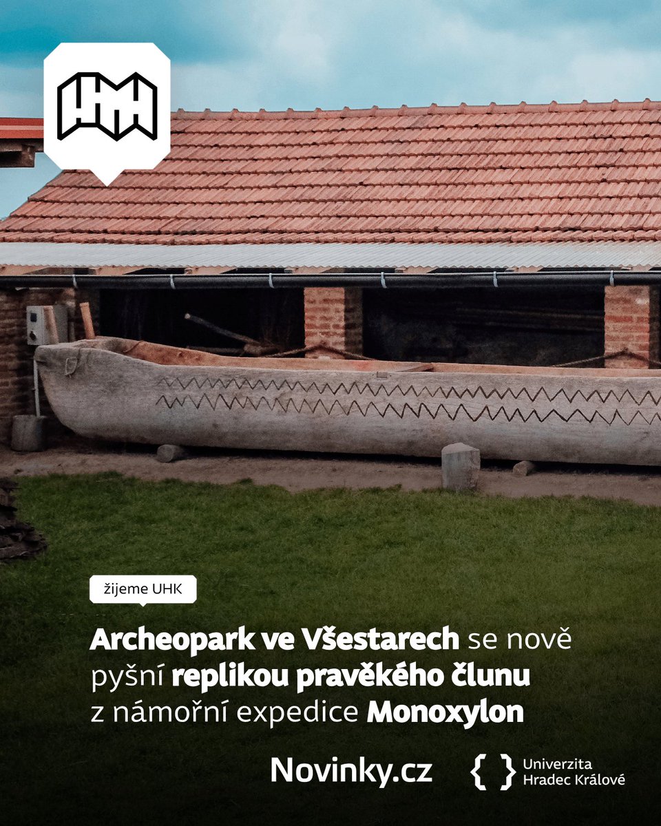 Univerzita Hradec Králové (@uhk_cz) on Twitter photo 🛶 V Archeoparku Všestary skončily stavební práce na rozšíření expozic, které přiblíží život našich předků v době, kdy ještě neznali písmo a učili se obdělávat pole. Nové umístění našla i replika pravěkého člunu <a href="/FF_UHK/">Filozofická fakulta</a> Monoxylon.
➜ Více bit.ly/43Lqv3g 🛶 V Archeoparku Všestary skončily stavební práce na rozšíření expozic, které přiblíží život našich předků v době, kdy ještě neznali písmo a učili se obdělávat pole. Nové umístění našla i replika pravěkého člunu <a href="/FF_UHK/">Filozofická fakulta</a> Monoxylon.
➜ Více bit.ly/43Lqv3g