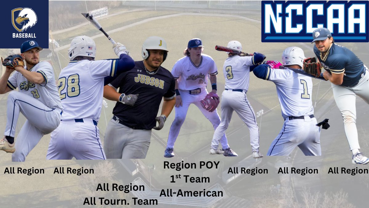 Eagles claim 7 NCCAA All Region Honors, an All Tournament Team selection, and an NCCAA 1st Team All-American capping off a great spring! #SoarEagles