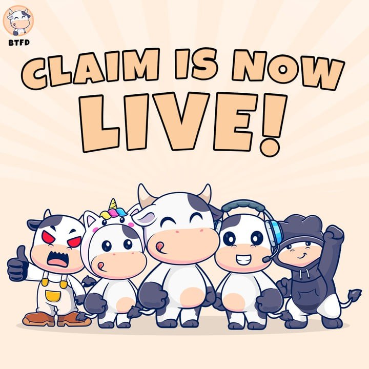 🚨 Attention Bulls — CLAIM IS NOW LIVE! 

 It’s officially time to secure your $BTFD bags. If you participated in the presale

Here’s how to claim your tokens: