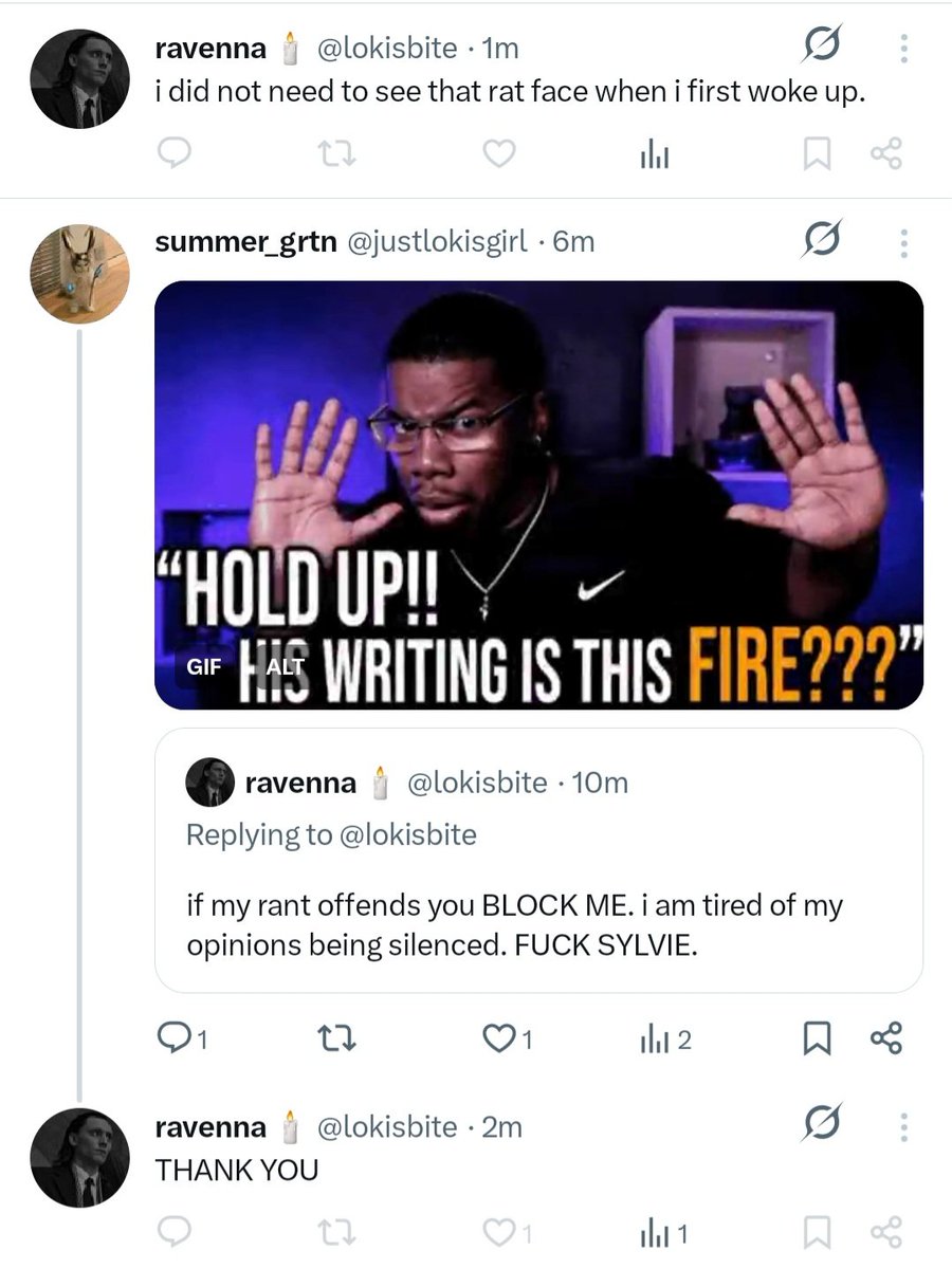 LovingSylvie's tweet photo. Coming back to twitter to say that Loki wives are still as pathetic as ever https://t.co/0cn5xNPV1u