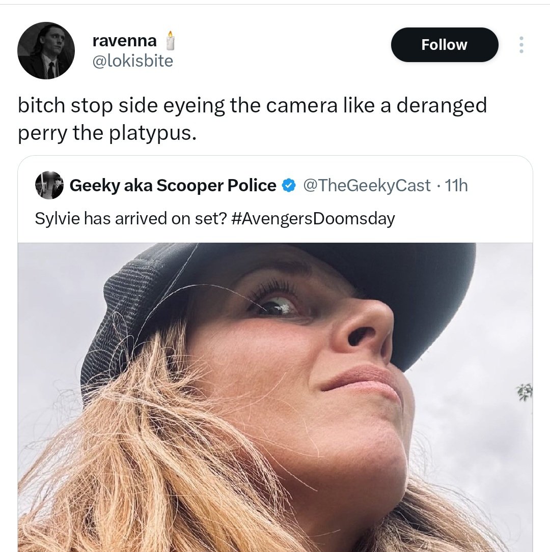 LovingSylvie's tweet photo. Coming back to twitter to say that Loki wives are still as pathetic as ever https://t.co/0cn5xNPV1u