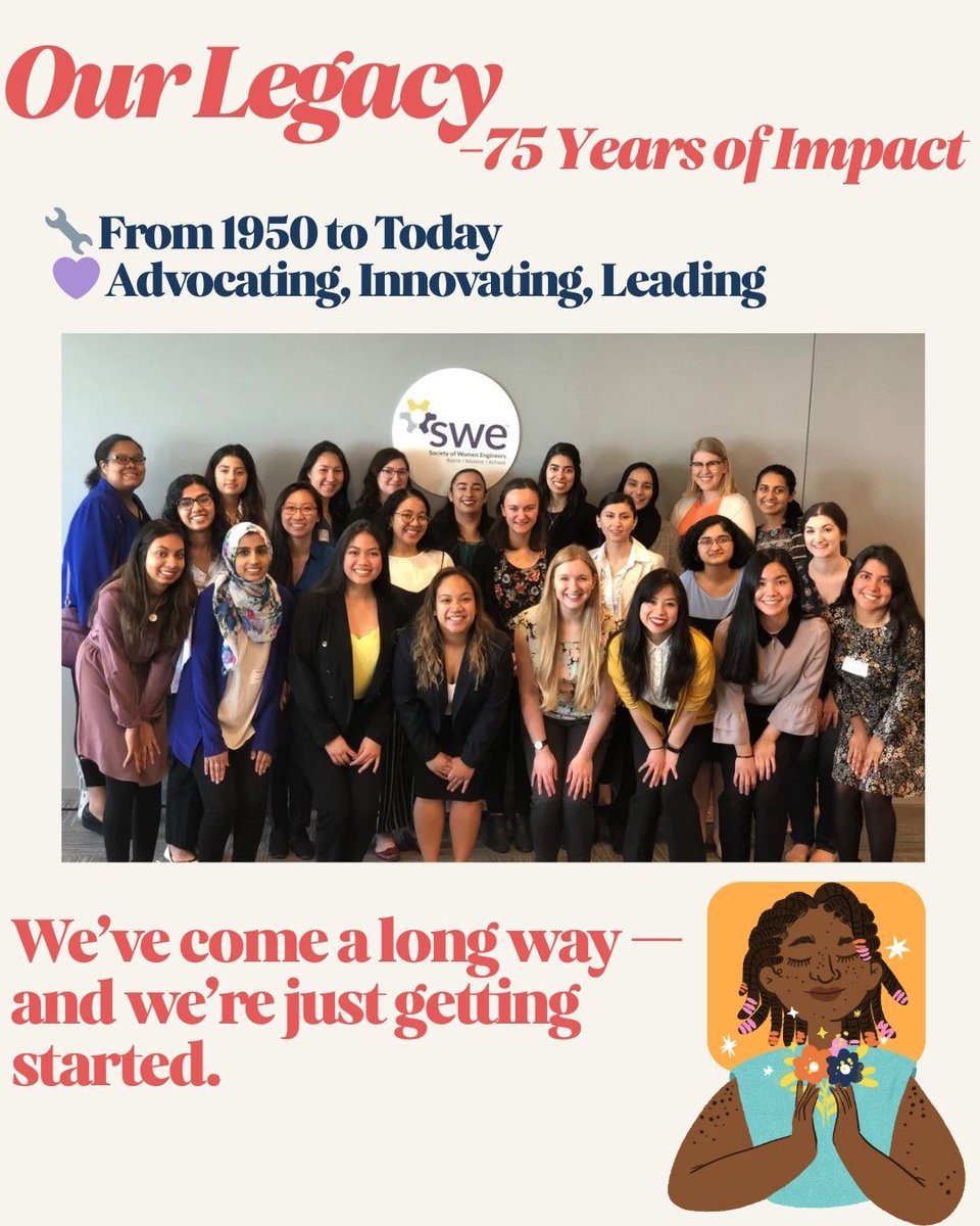 As we celebrate SWE’s 75th anniversary, we’re looking ahead. The future of engineering is diverse, inclusive, and powered by YOU. Here’s to the next 75 years of progress! 

Content brought to you by SWENext Influencer Aavya B.