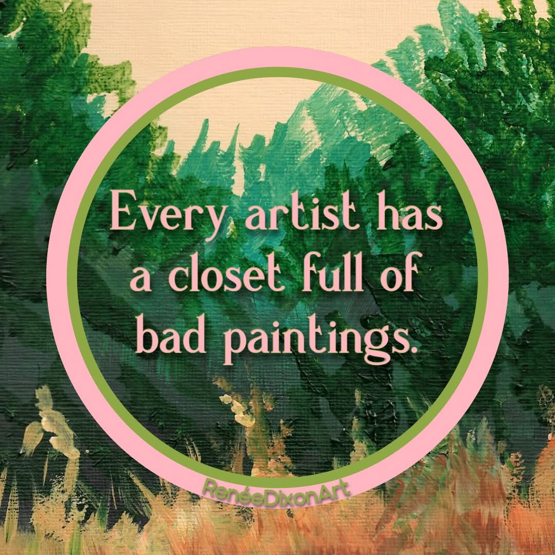 ReneeDixonArt's tweet photo. Every artist has a closet full of bad paintings.

#MyArtWork #Art #Artist #Paintings #BadPainting #EveryArtist #RenéeDixonArt #LowVision #LowVisionArtist #VisuallyImpaired #ChronicIllness #InvisibleDisability https://t.co/Vn1kSsD0S9