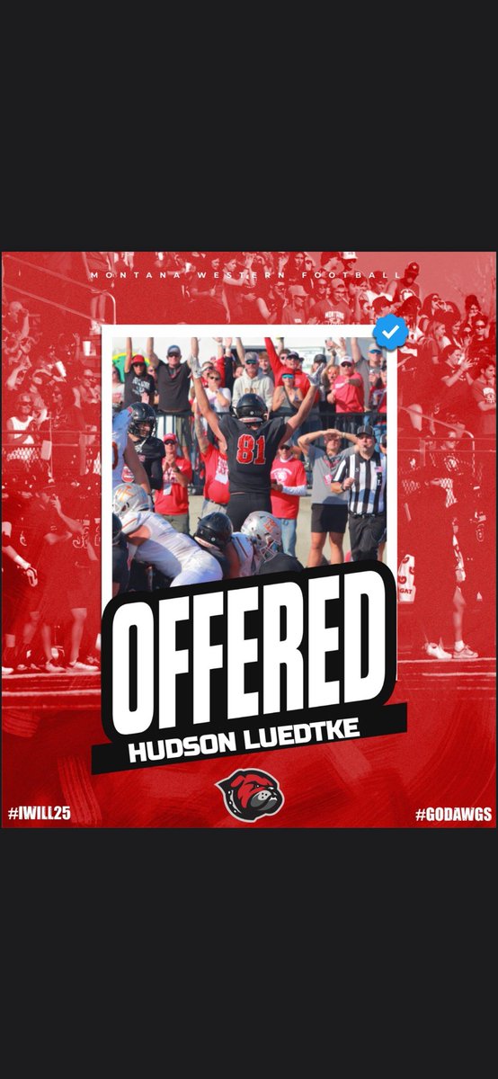 Hudson Luedtke (@hudsonluedtke) on Twitter photo After a great conversation with <a href="/CoachNourse_UMW/">Ryan Nourse</a> i am grateful to say i’ve received an offer from <a href="/UMWFootball/">University of Montana Western Football</a> thank you to the coaching staff for believing in me. <a href="/Coach_Martello/">Riley Martello</a> <a href="/zactallent11/">Coach Tallent</a> After a great conversation with <a href="/CoachNourse_UMW/">Ryan Nourse</a> i am grateful to say i’ve received an offer from <a href="/UMWFootball/">University of Montana Western Football</a> thank you to the coaching staff for believing in me. <a href="/Coach_Martello/">Riley Martello</a> <a href="/zactallent11/">Coach Tallent</a>