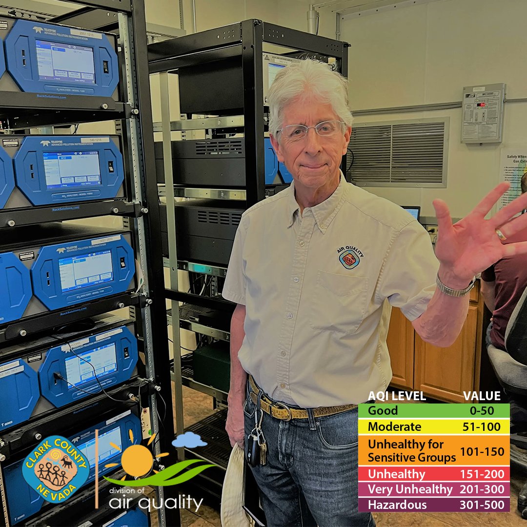 Light winds and clear skies today will have ozone in the moderate🟡 range with large and small particulates looking good🟢. Paul will be back soon later today with your weekly Air Quality forecast!

As always, watch for forecast updates each weekday: desaqmonitoring.clarkcountynv.gov
