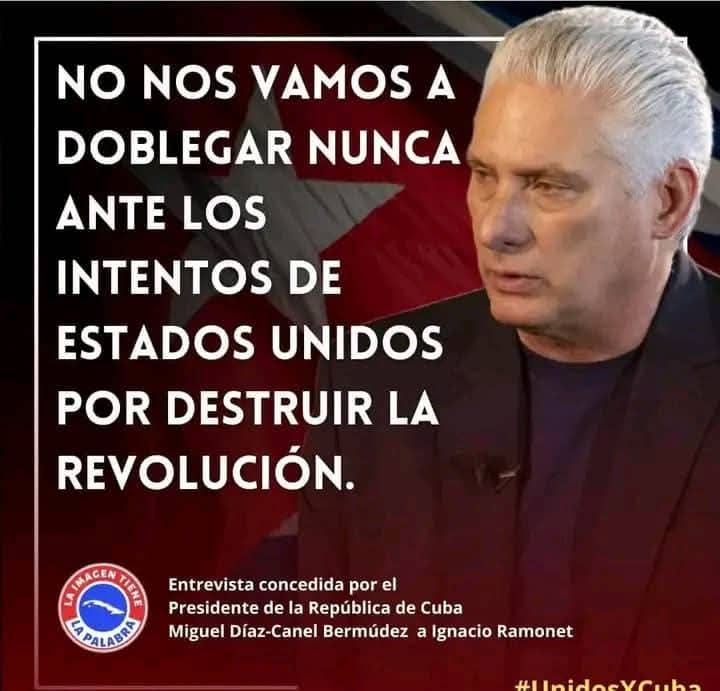 #FidelPorSiempre refiriéndose al imperialismo expresó: "Nuestra posición es de firmeza,¡ni un solo paso atrás, ni un solo retroceso, ni una sola concesión!....eso caracteriza nuestra lucha de hoy y caracterizará nuestra lucha de mañana.." #NiUnTanticoAsí #CubaVencerá 🇨🇺