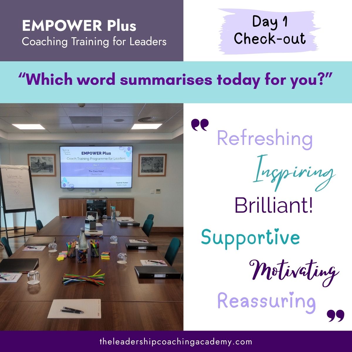 HTcoach's tweet image. A great to get feedback from a day of training, is to ask delegates how they'd sum up their day.

A word or phrase is ideal, as it gets them to sift through the day's content, editing and prioritising the various elements, and concluding with a brief description of how they've…
