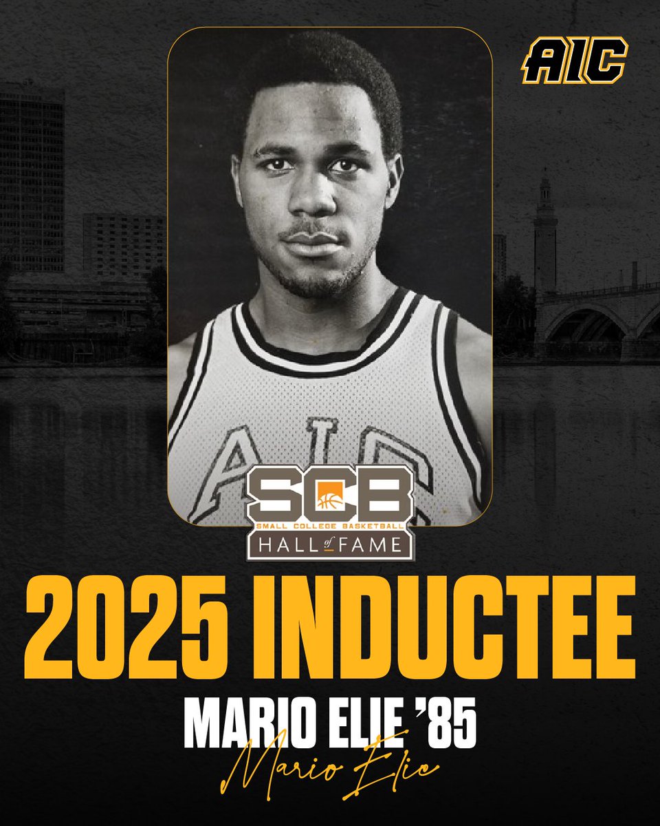 SCB HALL OF FAME INDUCTEE🏀🐝

Congrats to Mario Elie on his induction into the Small College Basketball Hall of Fame!

Full story on aicyellowjackets.com🔗

#AICBasketball #SCBHallofFame #HallofFame