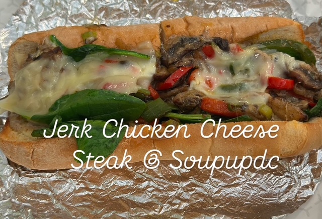 soupupdc's tweet photo. We've got your FAVs:  Split Pea / Smoked Turkey, Green Machine; Oxtail Beef Bone Broth; Thai Tropic (an unique, delicious Mango Gazpacho); Lavender Lemonade brewed with organic Lavender Buds...and have your tried our JERK CHICKEN PHILLY CHEESESTEAK SANDWICH?  Simply  DIVINE! https://t.co/pZeBBIuOnG