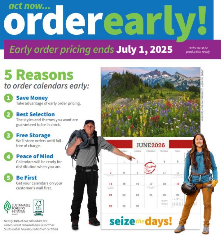 PromoLadies's tweet image. Order now to save on Calendars.  Early bird pricing until July 1st.  #davidsonpromo #calendars #2026