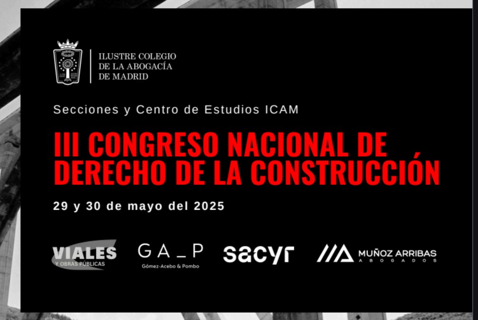 🔎 No te pierdas el III Congreso Nacional de #derecho de la #construcción los días 29 y 30 de mayo.   

🗣️Inscripciones presenciales y online aquí: lnkd.in/dJgs5TnM

<a href="/SomosSacyr/">Sacyr</a> Con participación de <a href="/carlosborregoa1/">carlosborregoabogado</a>, de SEOPAN. 

#contrataciónpública #infraestructuras