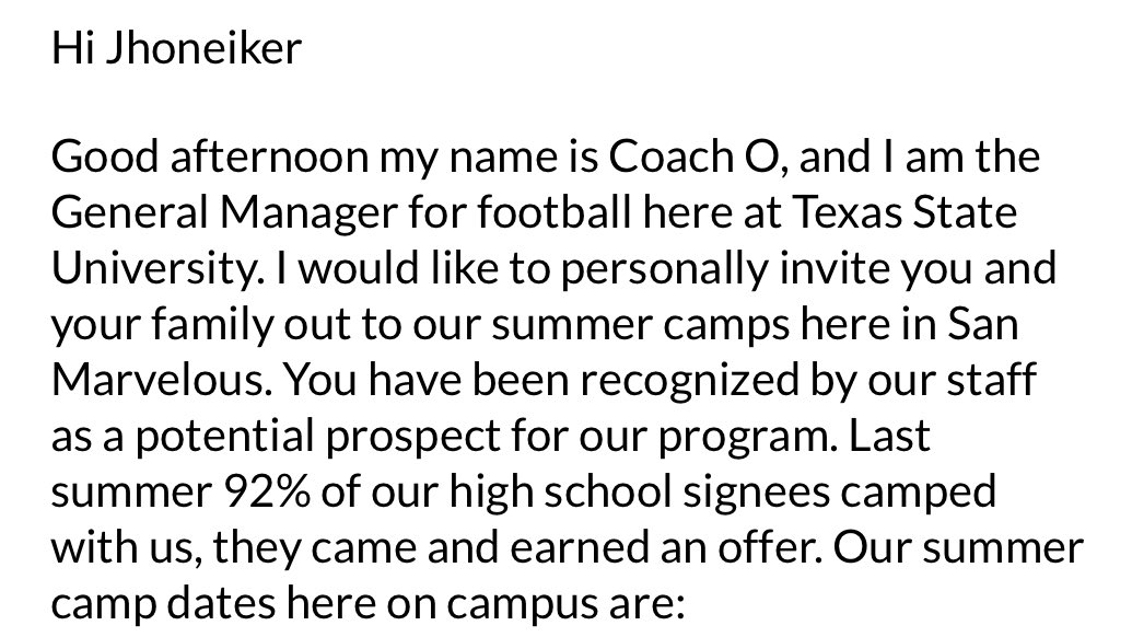 Jhoneikerd1's tweet image. Thank you @TrustMyEyesO and @TXSTATEFOOTBALL for this great opportunity this summer.#TakeBackTexas