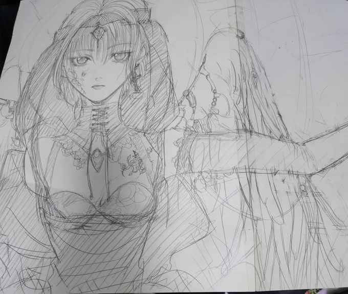 ジブの下描き出て来た 