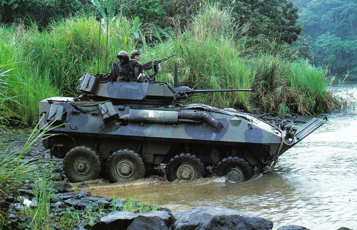 USMC LAV-25 belonging to 2nd Light Armored Reconnaissance Battalion on the Panama Canal.