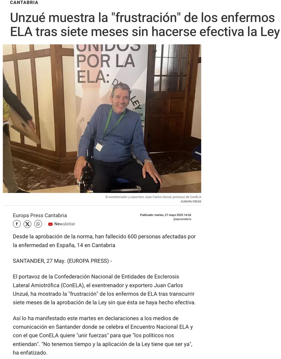 RarasNoInvisibles (@noinvisibles) on Twitter photo Hoy 1ª reunión presencial, tras la aprobación de la #leyELA, momento clave para convertir las palabras en acciones que transformen la vida de quienes conviven con esta enfermedad, necesitan oportunidades‼️💚<a href="/FundacionLuzon/">Fundación Luzón</a>
#Unzué muestra la "frustración" de los enfermos de #ELA Hoy 1ª reunión presencial, tras la aprobación de la #leyELA, momento clave para convertir las palabras en acciones que transformen la vida de quienes conviven con esta enfermedad, necesitan oportunidades‼️💚<a href="/FundacionLuzon/">Fundación Luzón</a>
#Unzué muestra la "frustración" de los enfermos de #ELA
