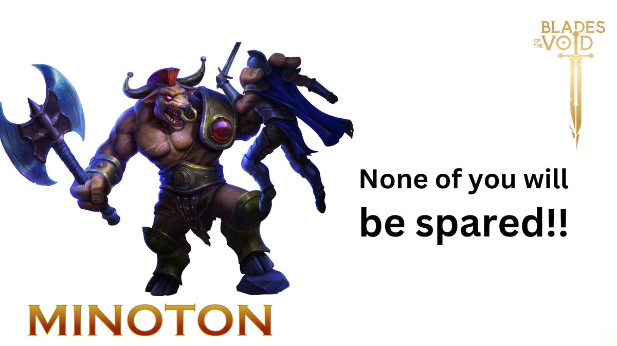 EsongSamir's tweet photo. 🎮 Brace yourselves… MINOTON has entered the void.
With brute strength and unrelenting fury, none shall be spared!
Will you stand against him—or fall beneath his axe?
Join us for more updates 👇
📡TG: https://t.co/MhXXNALx66
@BladesOfTheVoid
#BladesOfTheVoid
#Minoton https://t.co/pUhxojiHms