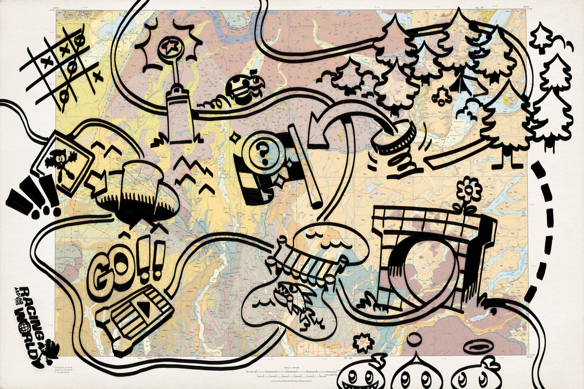 Did you catch this map in our Racing Around the World trailer last week? It was made by our own Lore Artist, Evan Stanley!

What other Easter Eggs did you find?