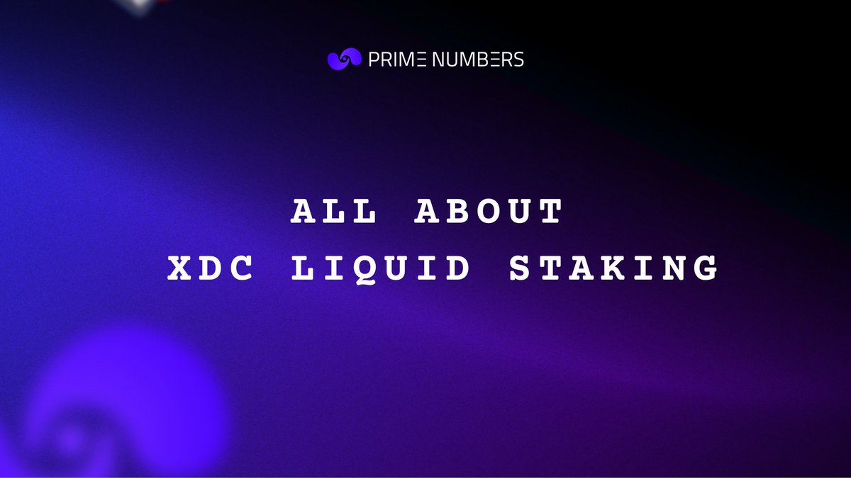 Prime Numbers Labs (@primenumbersfi) on Twitter photo • TVL: $5.9M+ locked in $psXDC
• Fully Audited
• Number 1 in Liquid Staking on <a href="/XDC_Network_/">XDC Network</a> <a href="/XDCFoundation/">XDC Foundation</a>
Here's all that you need to know about XDC Liquid Staking on Prime Numbers Labs:
medium.primenumbers.xyz/all-you-need-t… • TVL: $5.9M+ locked in $psXDC
• Fully Audited
• Number 1 in Liquid Staking on <a href="/XDC_Network_/">XDC Network</a> <a href="/XDCFoundation/">XDC Foundation</a>
Here's all that you need to know about XDC Liquid Staking on Prime Numbers Labs:
medium.primenumbers.xyz/all-you-need-t…