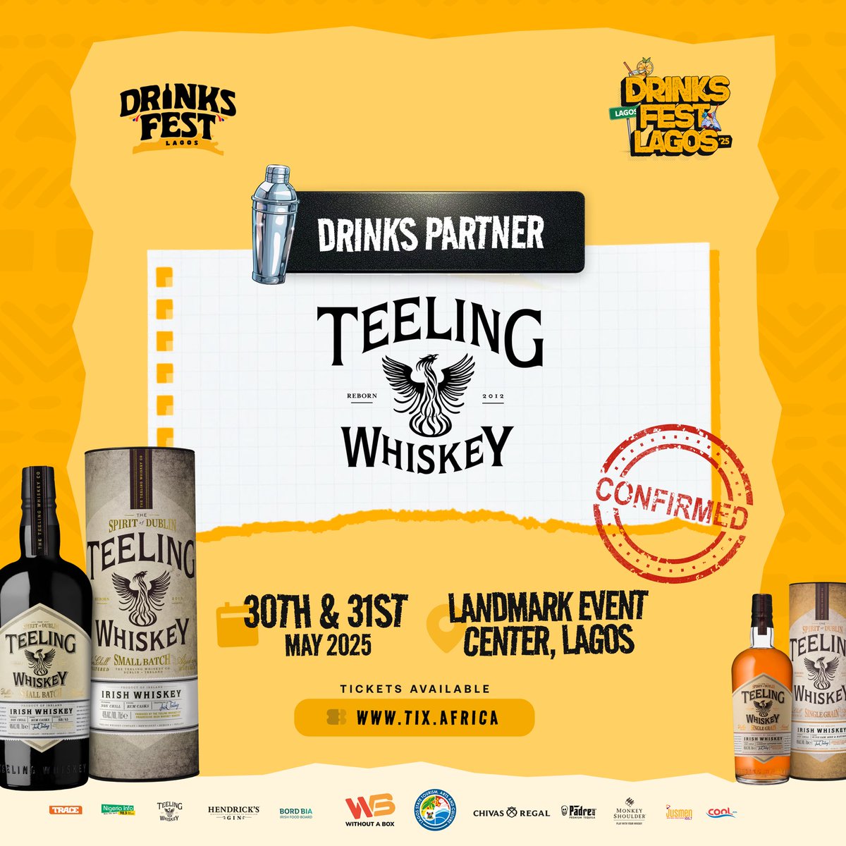 Teeling Whiskey is in the house and bringing that BOLD flavor 

Get ready, Lagos, the party just got a little richer.

See you at #drinksfestlagos2025 

#dfl2025 #thedrinksshowcase