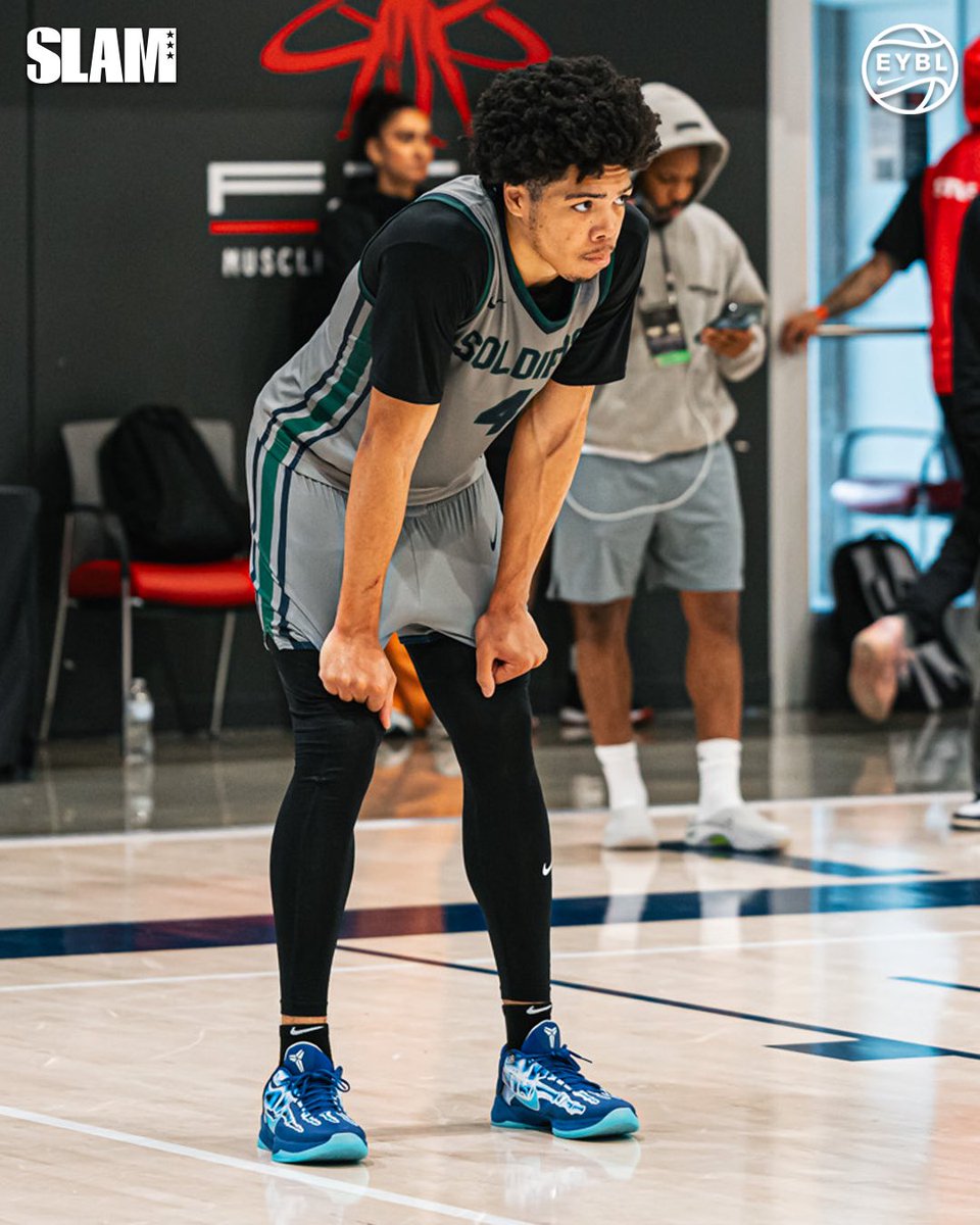 SLAMKicks's tweet image. The box score was ODE this weekend. 

Tyran Stokes pulled up to EYBL and dropped a 30 piece with 18 boards, 5 dimes and 4 steals in the “X-Ray” Kobe 5. 📷: @HoopStateMax