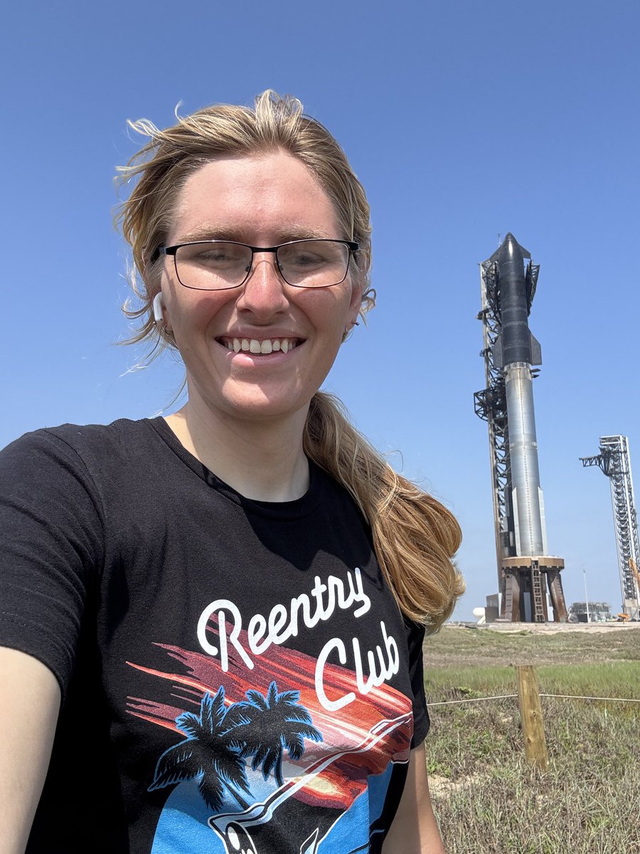 D Wise (@dwisecinema) on Twitter photo Wearing the <a href="/NASASpaceflight/">NSF - NASASpaceflight.com</a> Reentry Club shirt, wishing Ship 35 a safe flight today on Starship Flight 9. Wearing the <a href="/NASASpaceflight/">NSF - NASASpaceflight.com</a> Reentry Club shirt, wishing Ship 35 a safe flight today on Starship Flight 9.