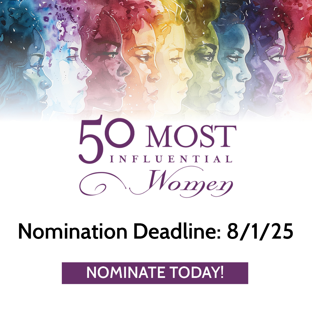 🏆 Nominations are OPEN for our 50 Most Influential Women awards! 🏆

These awards highlight the role women leaders play in the local legal and business community. Honorees are selected for their leadership and community involvement.

Nominations 🔗: bit.ly/4dpgdZZ