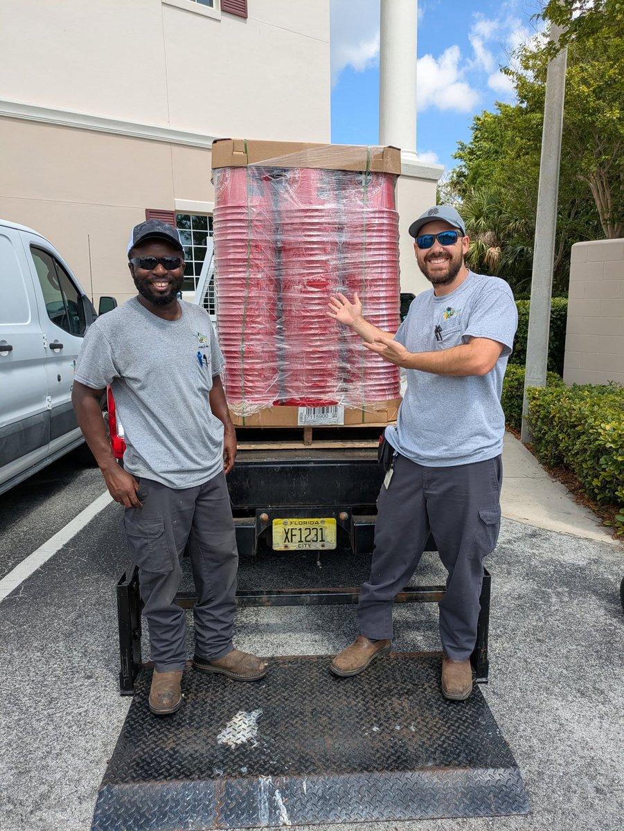 Thank you Firehouse Subs Public Safety Foundation for providing buckets for our Hurricane Expo. The expo will take place today, May 27th, at Cocoa City Hall from 4pm to 6pm. Supplies for the hurricane kits are limited.  Shout-out to Public Works for helping us get set up today!