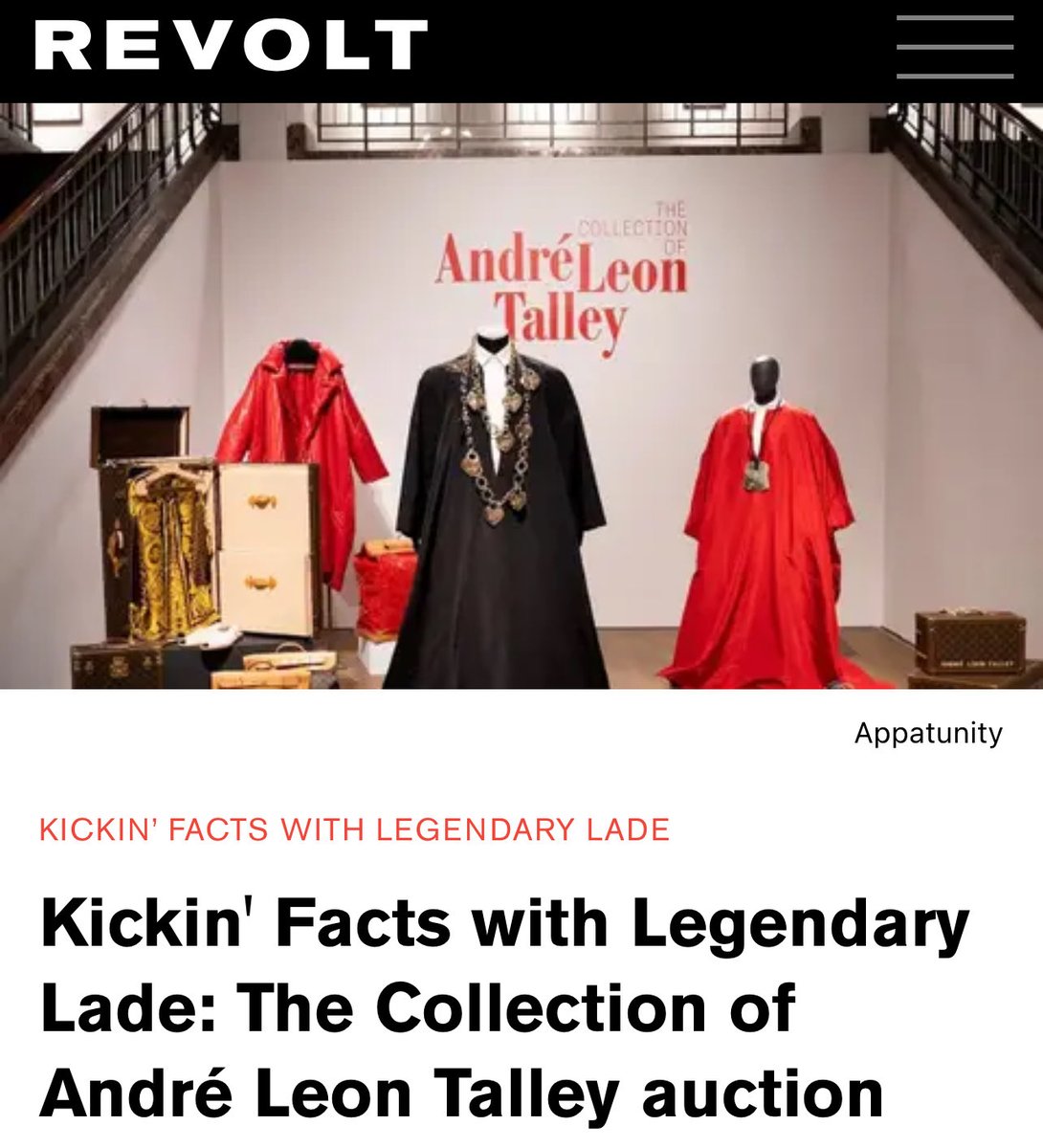 LegendaryLade's tweet image. I wrote about André Leon Talley’s auction in 2023 for @revolttv, attended the live auction in NYC, bid on and won one of his watches!
You can read all about what HE WANTED for his items instead of forming baseless opinions. revolt.tv/article/2023-0…