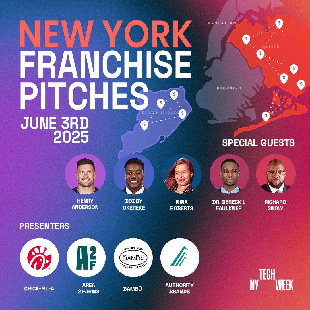 wefranch's tweet photo. Pumped to host 4th @Techweek_  Franchise Demos! 

15 spots remaining. Secure yours here: https://t.co/46hrqyEfGL 

@Area2Farms @HenryAnderson91 @BobbyOkereke @ninarobertsnyc https://t.co/xvOTOrINyt