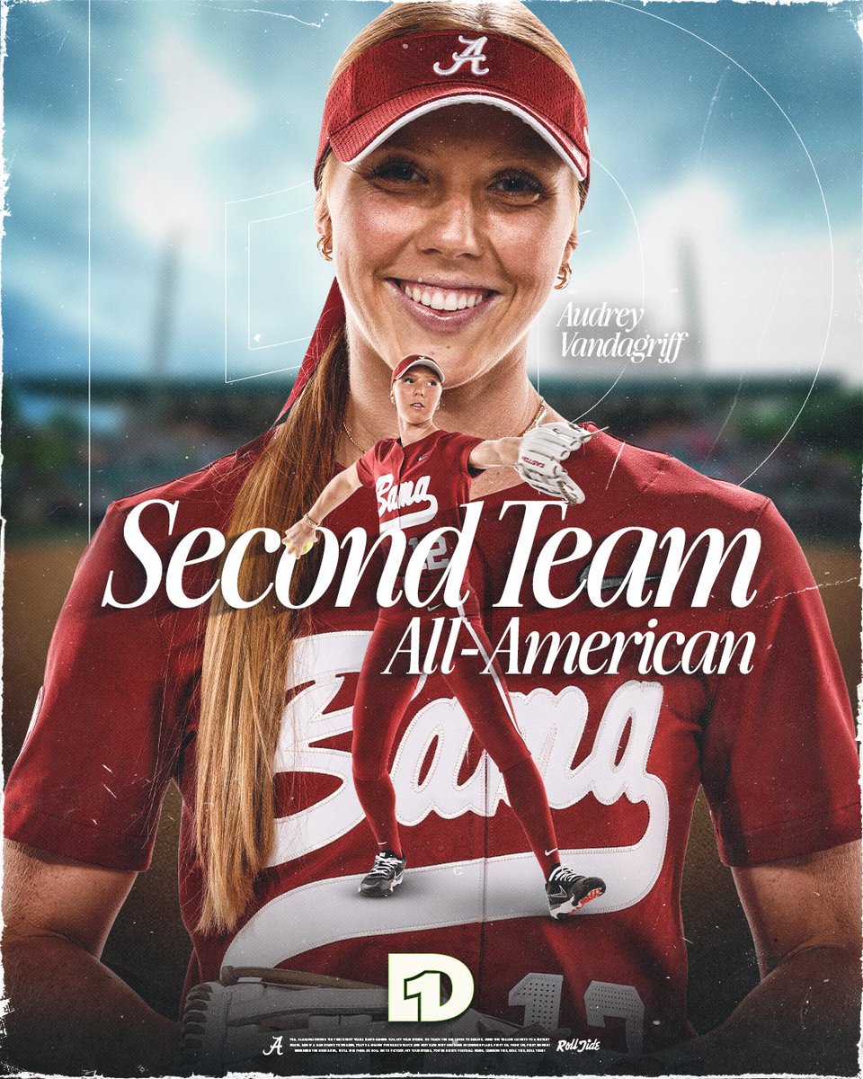 Alabama Softball (@alabamasb) on Twitter photo D1Softball Second Team All-American👏
<a href="/D1Softball/">D1Softball</a> x <a href="/avandagriff12/">audrey vandagriff</a>
#Team29 #RollTide D1Softball Second Team All-American👏
<a href="/D1Softball/">D1Softball</a> x <a href="/avandagriff12/">audrey vandagriff</a>
#Team29 #RollTide