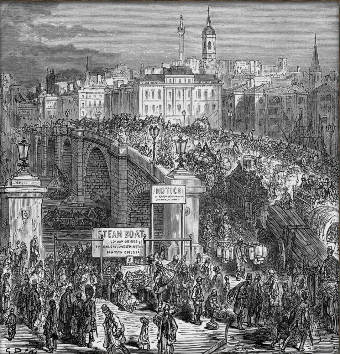 'London Bridge' (from 'London: A Pilgrimage', 1872) by Gustav Doré