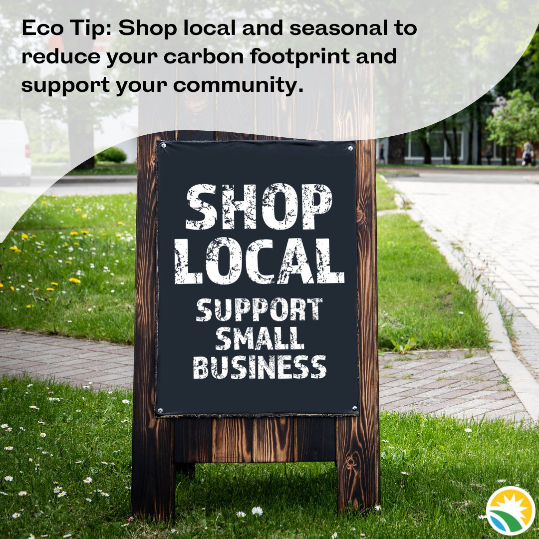 Eco Tip Tuesday: 🌱 Shop local and seasonal! Supporting local farmers cuts down on transportation emissions and helps your community thrive. #EcoTipTuesday #ShopLocal #SustainableLiving #EcoFriendly