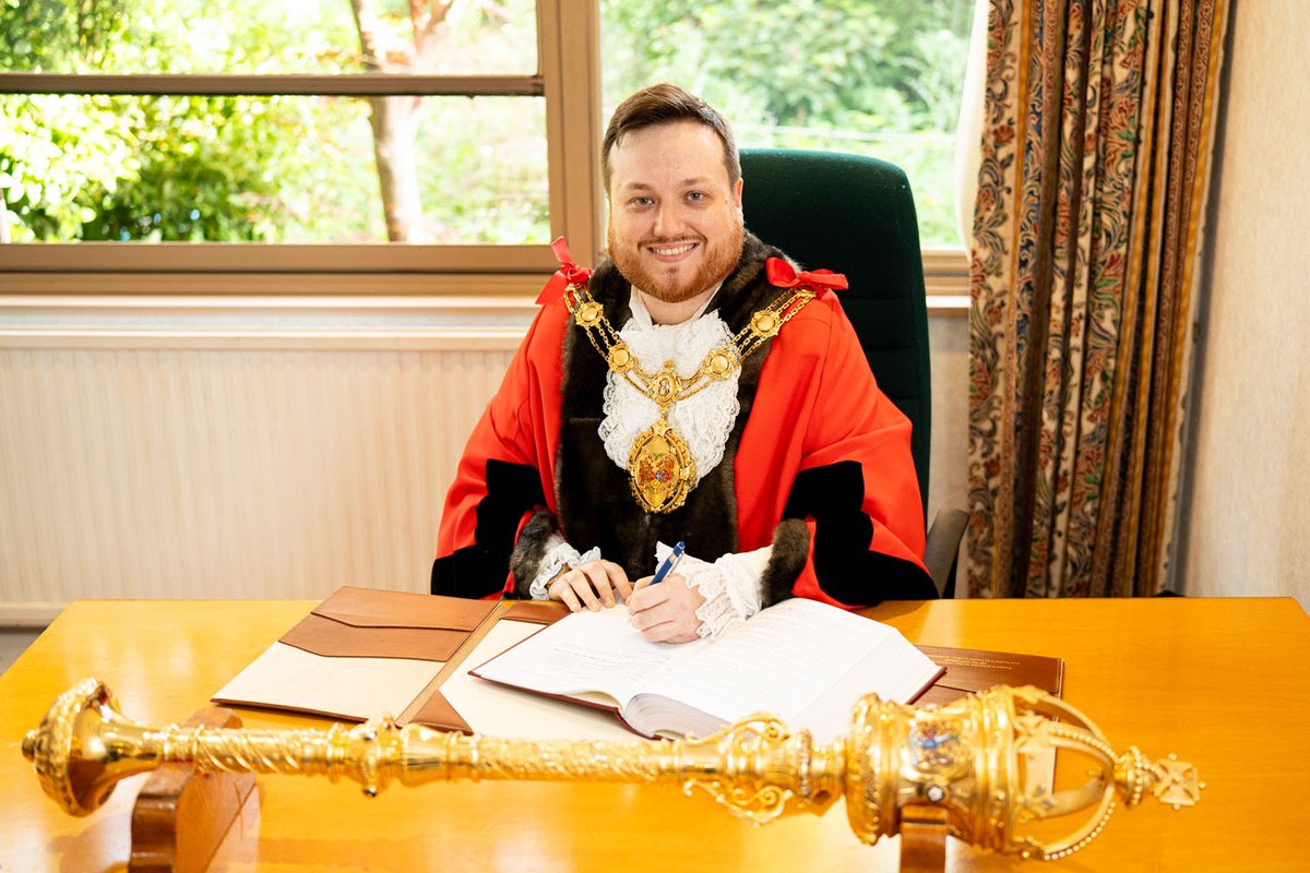 RushmoorCouncil's tweet photo. Councillor Calum Stewart, who represents Farnborough’s Knellwood ward, is the new Mayor of Rushmoor for the 2025/26 year.
The focus of his Mayoral year will be young people and the unsung heroes of our community.
For more information, please see: https://t.co/zCk29T2mI0 https://t.co/tLl09hpVQs