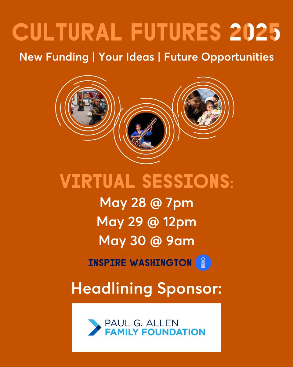 Virtual Cultural Futures events start tomorrow! Learn more and register for free: inspirewashington.org/events/cultura…

Thank you to our Headlining Sponsor @PGAFamilyFdn

Cultural Futures is Inspire Washington’s annual tour where we share what happened during the 2025 Legislative Session.