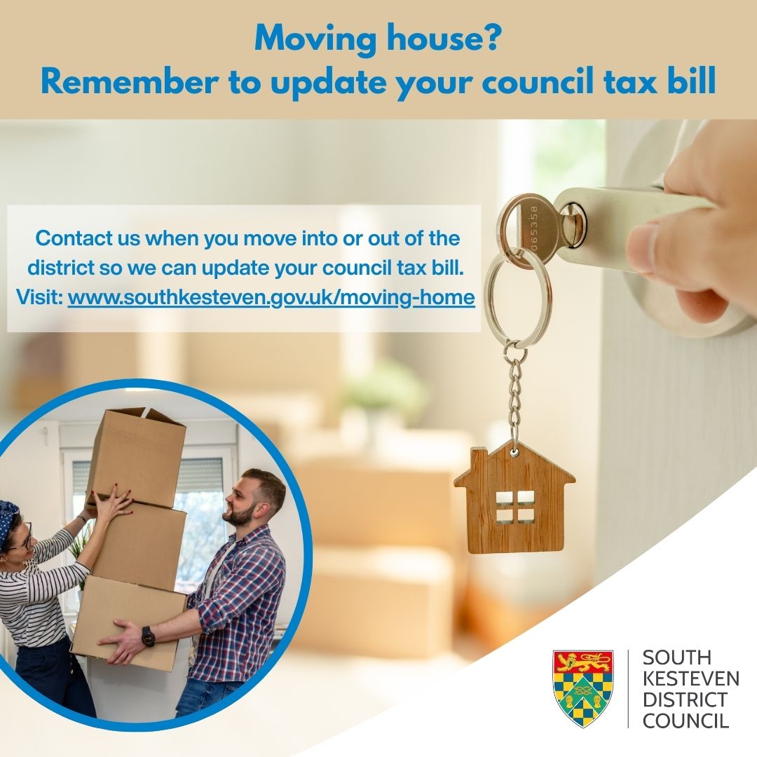 🏠Please contact us when you move into or out of the district so we can update your council tax bill. This helps ensure that you are not responsible for the bill at your old address and that you receive the correct bill for your new address. 

Visit: ow.ly/4Bps50VpzRB