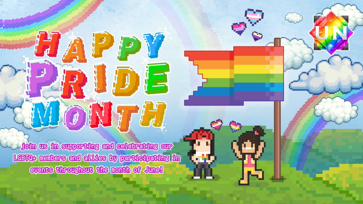 💗 Join us in celebrating this Pride Month by participating in &amp; supporting our events during the month of June! Make new friends, win prizes, and enjoy our in AND out of base games all month! The fun is only beginning! 🌈 #habbo #habboUN