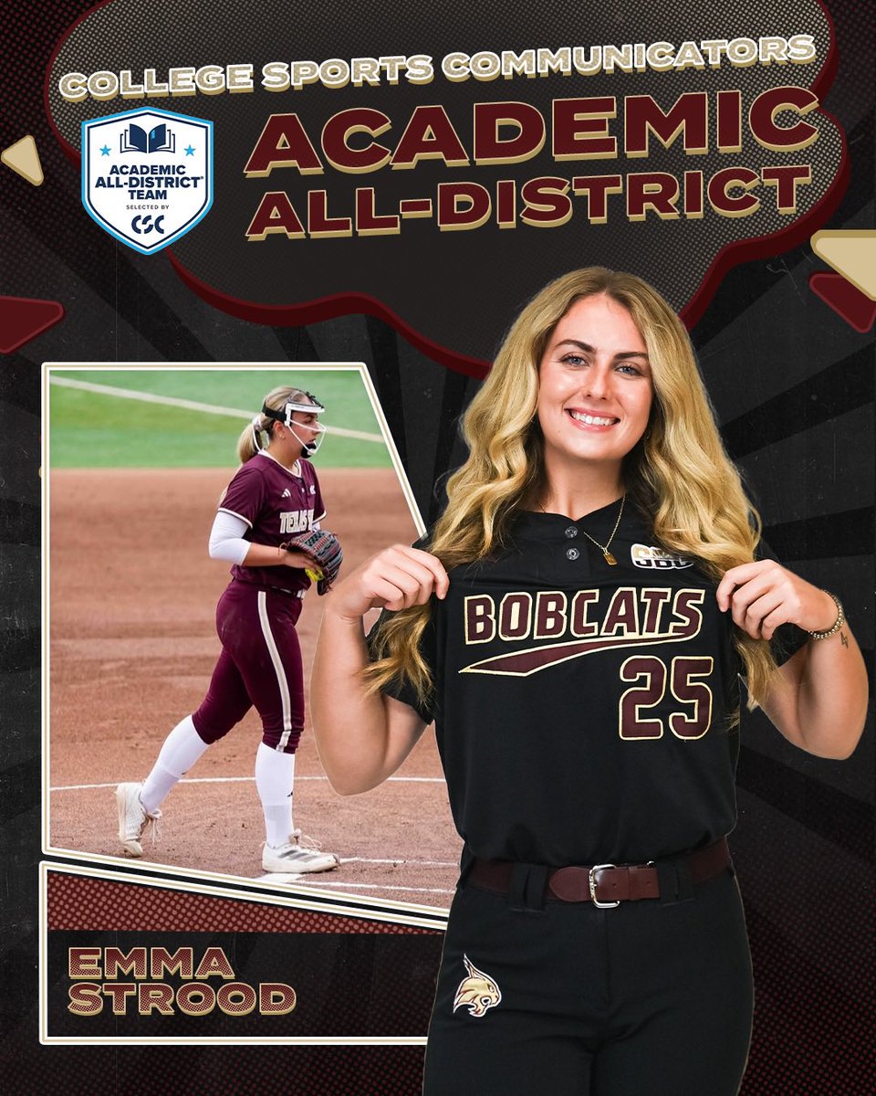 Texas State Softball (@txstatesoftball) on Twitter photo Congrats to our 4οΈβ£ <a href="/CollSportsComm/">College Sports Communicators</a> Academic All-District award winners! Congrats to our 4οΈβ£ <a href="/CollSportsComm/">College Sports Communicators</a> Academic All-District award winners!