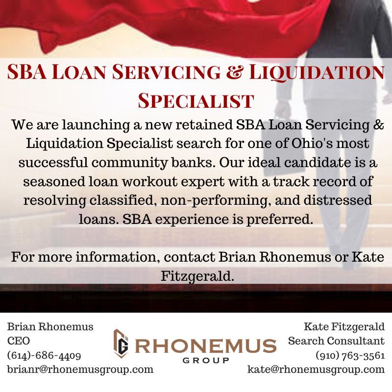 RhonemusGroup's tweet photo. FIRE! FIRE! FIRE! We are launching a new SBA Loan Servicing &amp; Liquidation Specialist role. If you'd like to learn more, click the link below or contact Brian Rhonemus or Kate Fitzgerald. https://t.co/2SrmngL9WT https://t.co/jDXKUh9uzF
